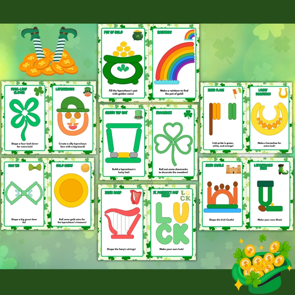 PLR St. Patrick's Day Play Dough Mats
