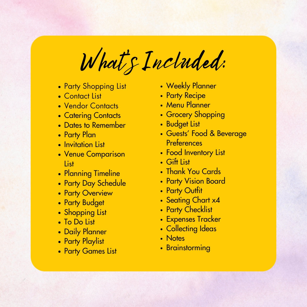 PLR Striped Event & Party Planner