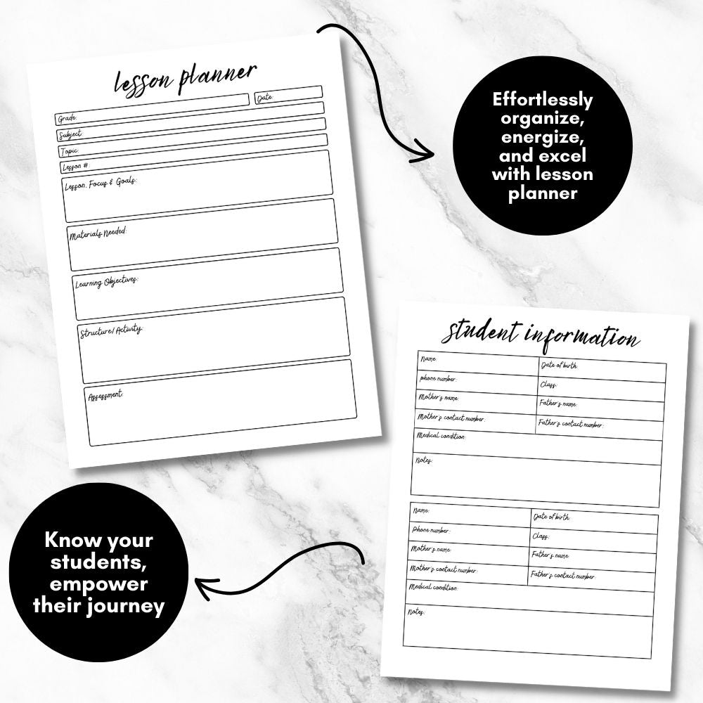 PLR Teacher Planner - Plain Design
