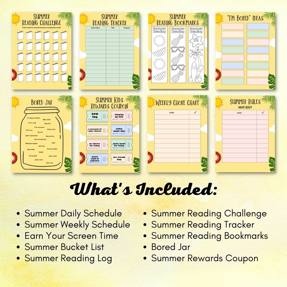 PLR Summer Planner in Yellow