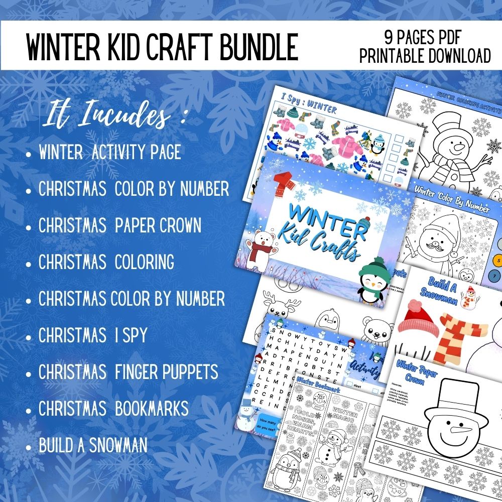 PLR Winter Kid Craft Bundle