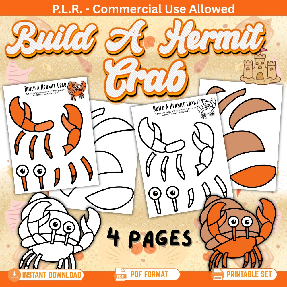 PLR Printable Build a Hermit Crab