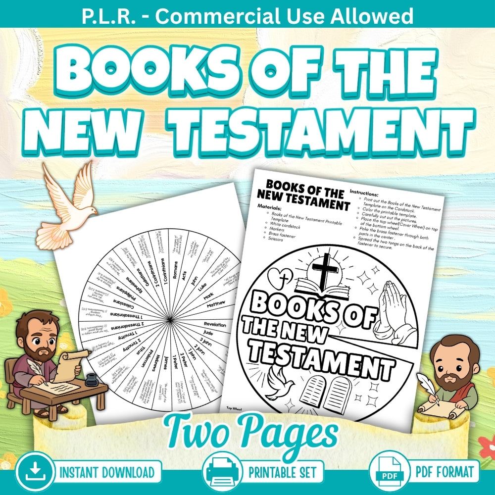 PLR Printable Books of the New Testament Spinner Wheel