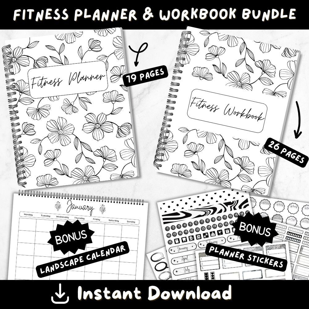 New Year New You PLR Printable Planners & Workbooks Bundle