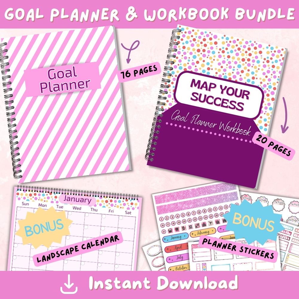 New Year New You PLR Printable Planners & Workbooks Bundle