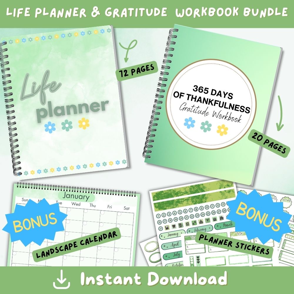 New Year New You PLR Printable Planners & Workbooks Bundle