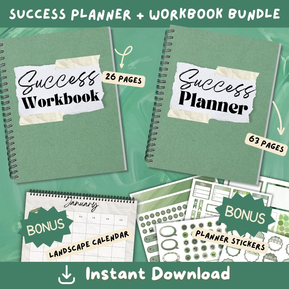 New Year New You PLR Printable Planners & Workbooks Bundle