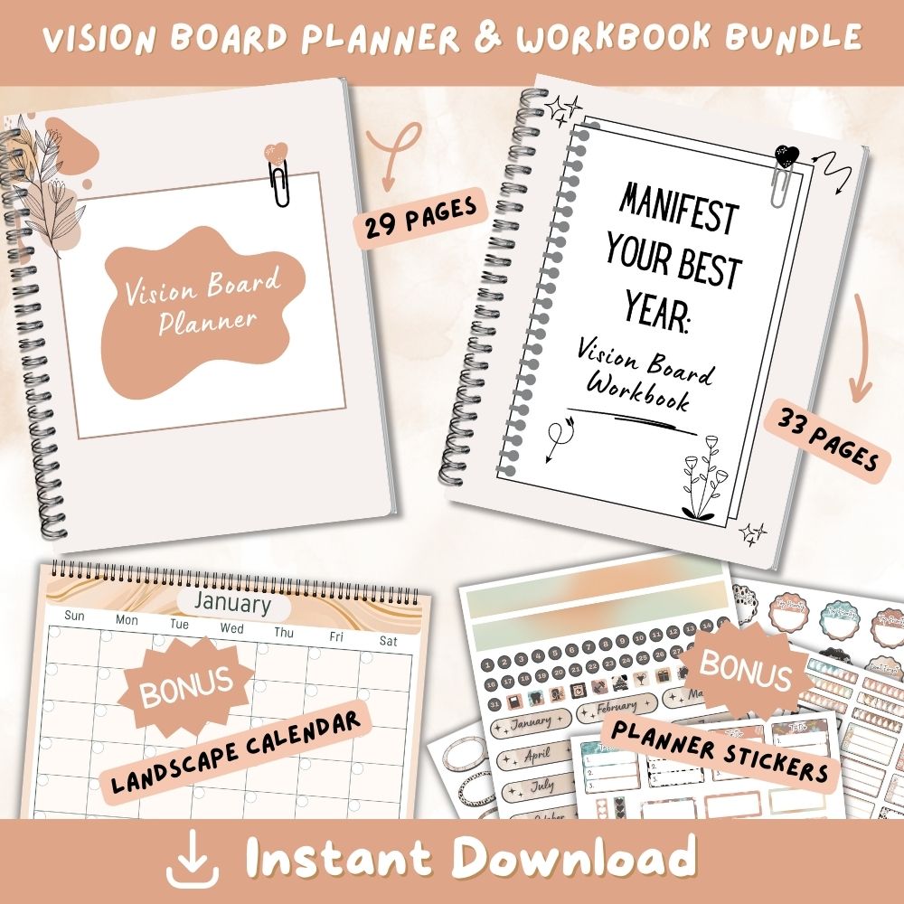 New Year New You PLR Printable Planners & Workbooks Bundle