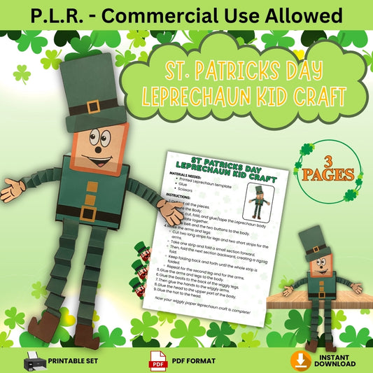 PLR St. Patrick's Day Leprechaun Kid Craft