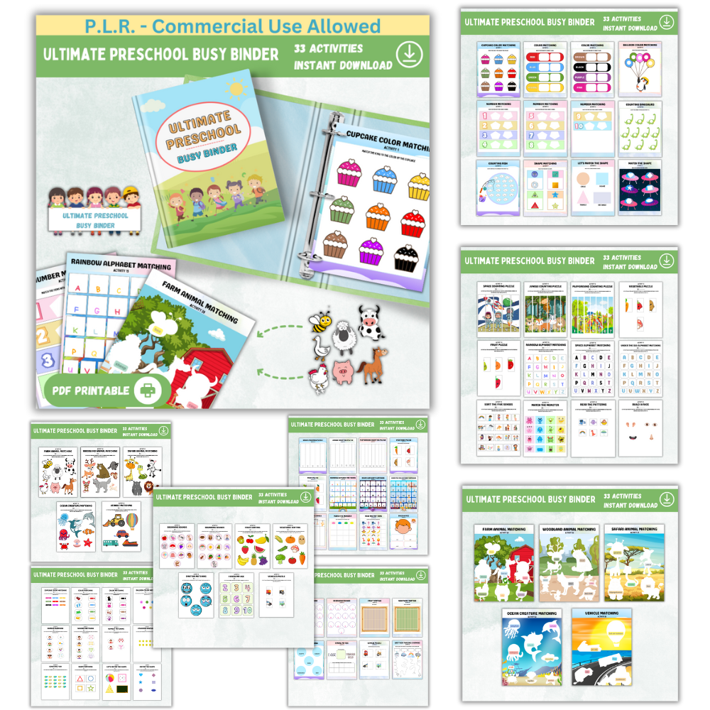PLR Ultimate Preschool Busy Binder