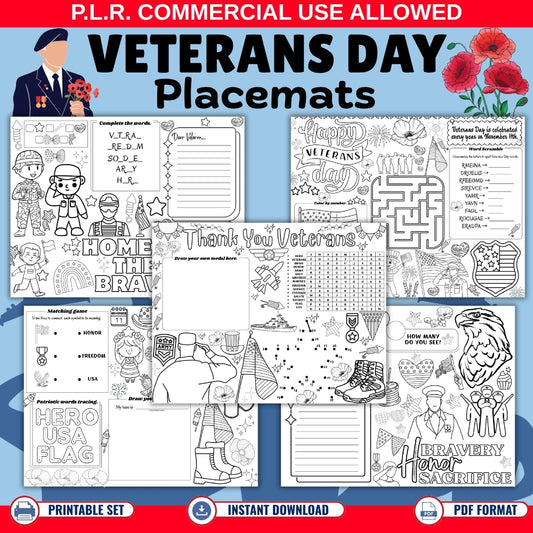 PLR Veterans Day Placemats