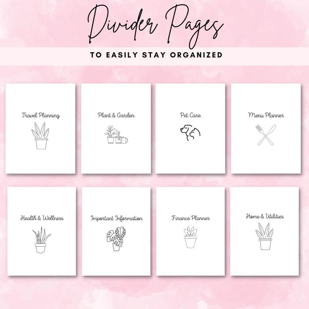 PLR Home Management Planner or Binder