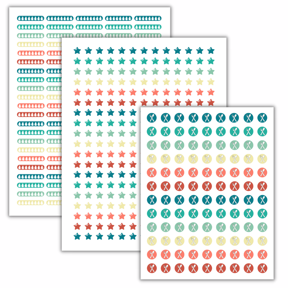 Green PLR Planner Stickers