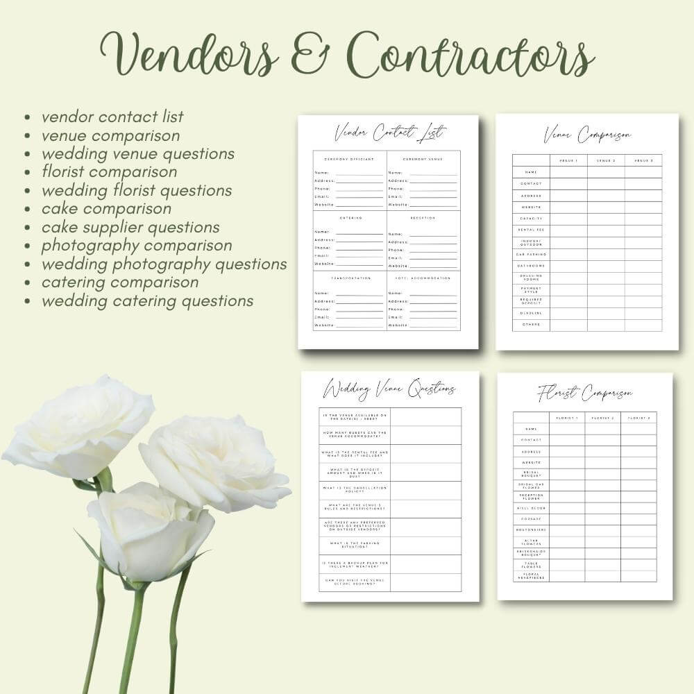 PLR Wedding Planner in Black and White