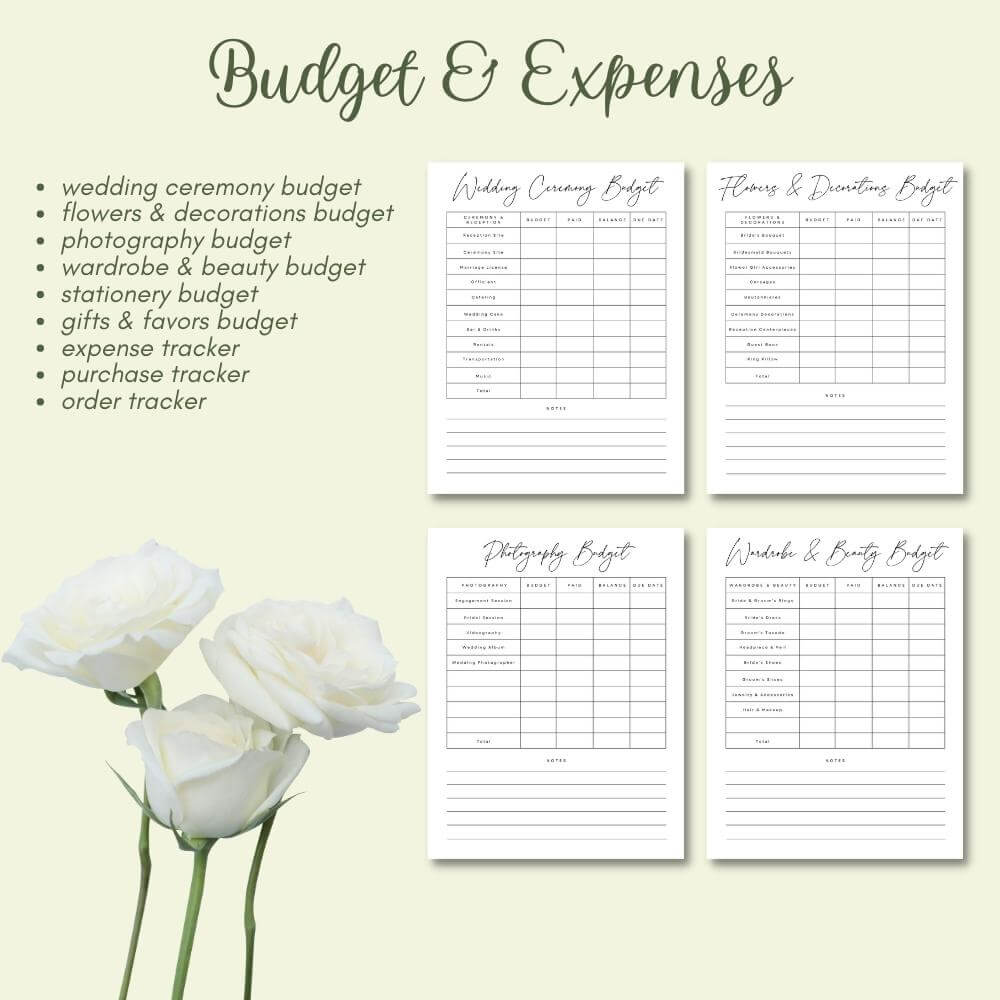 PLR Wedding Planner in Black and White