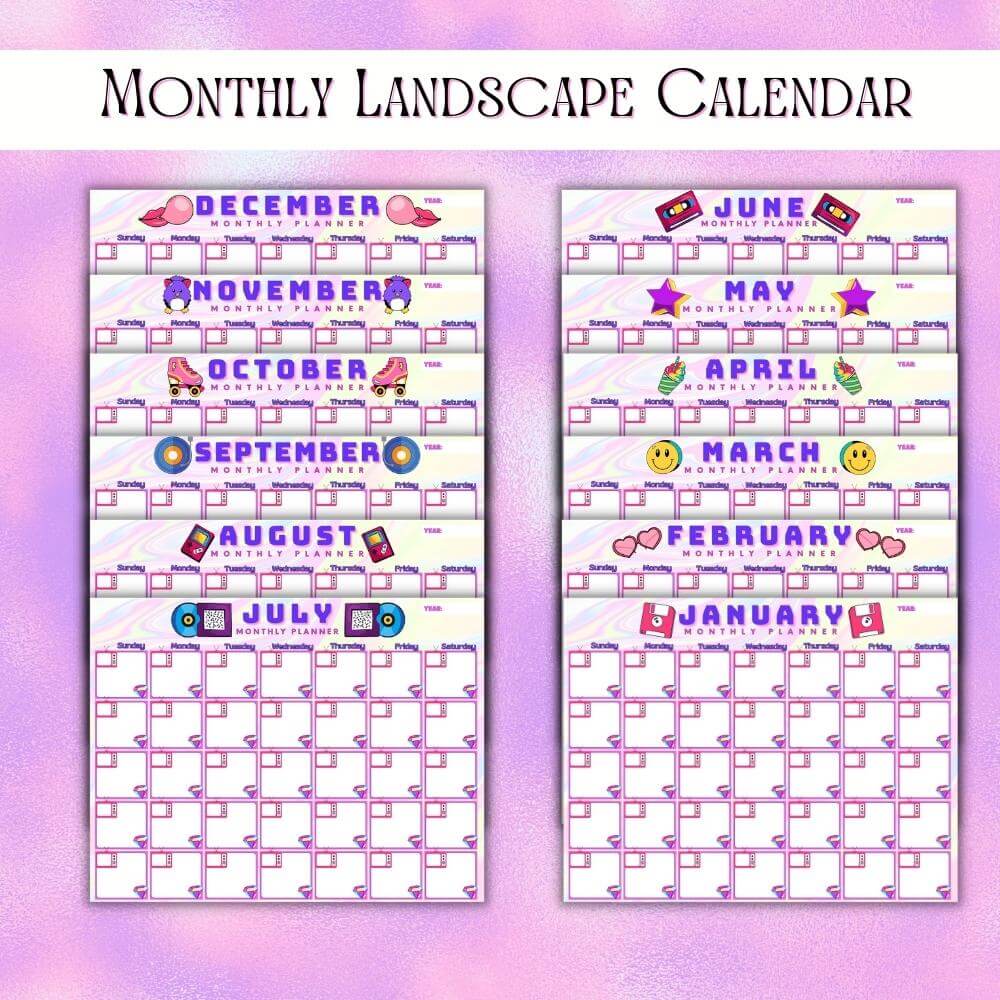 PLR Road Trip Planner in 90's Theme