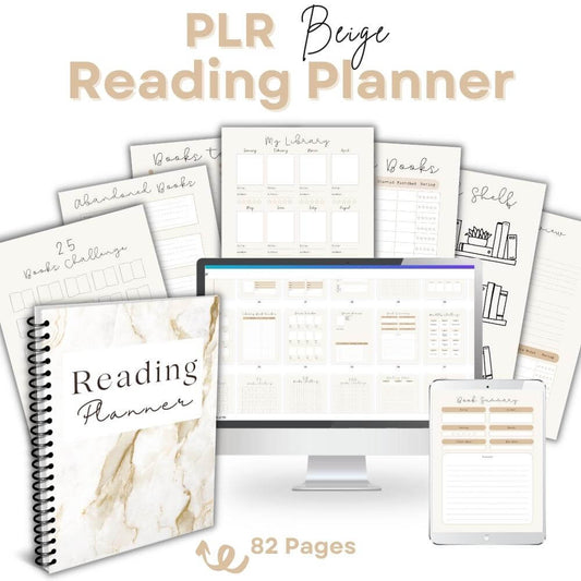 PLR Beige Reading Planner