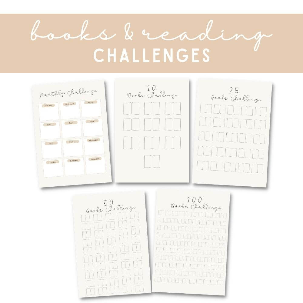 PLR Beige Reading Planner