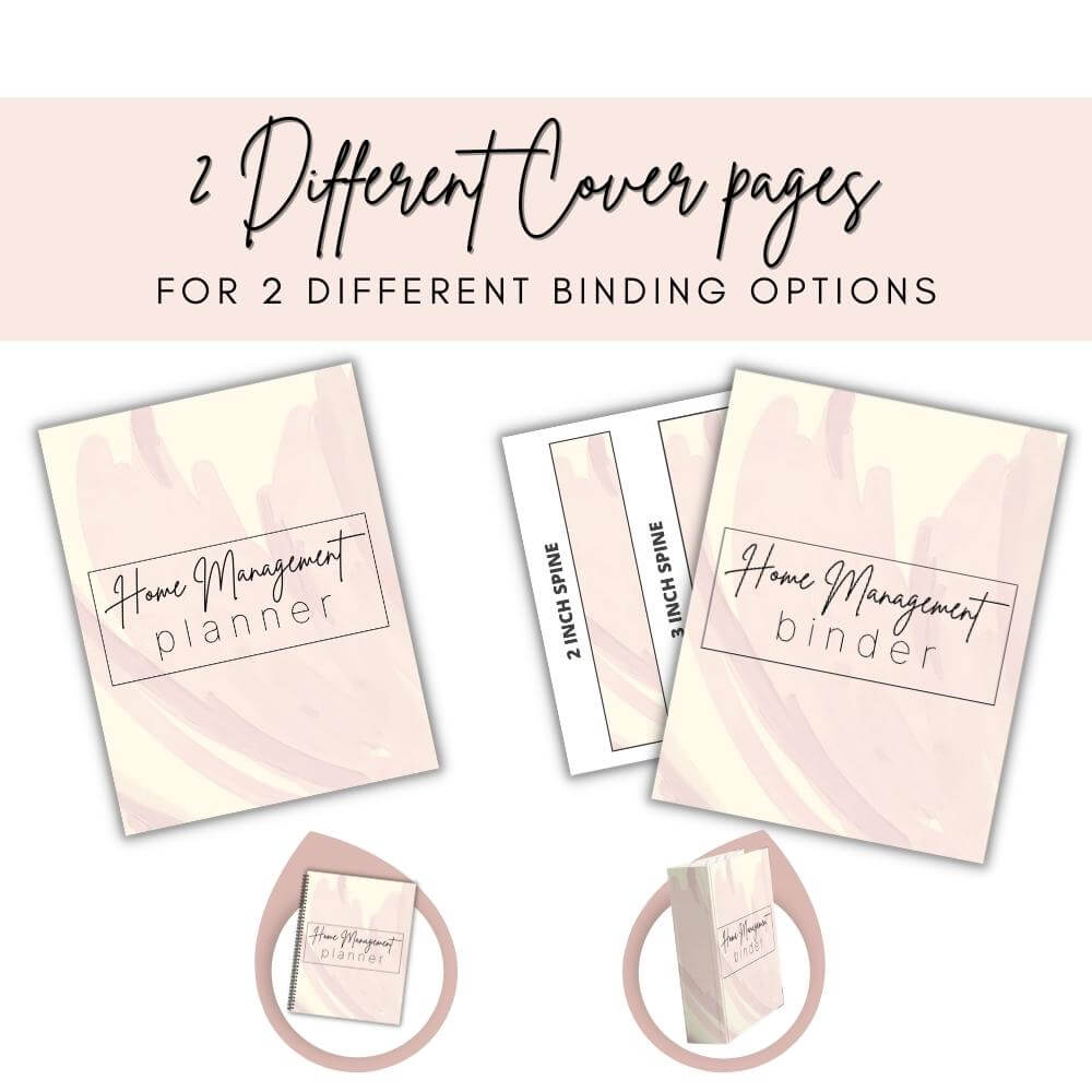 PLR Pastel Home Management Planner or Binder