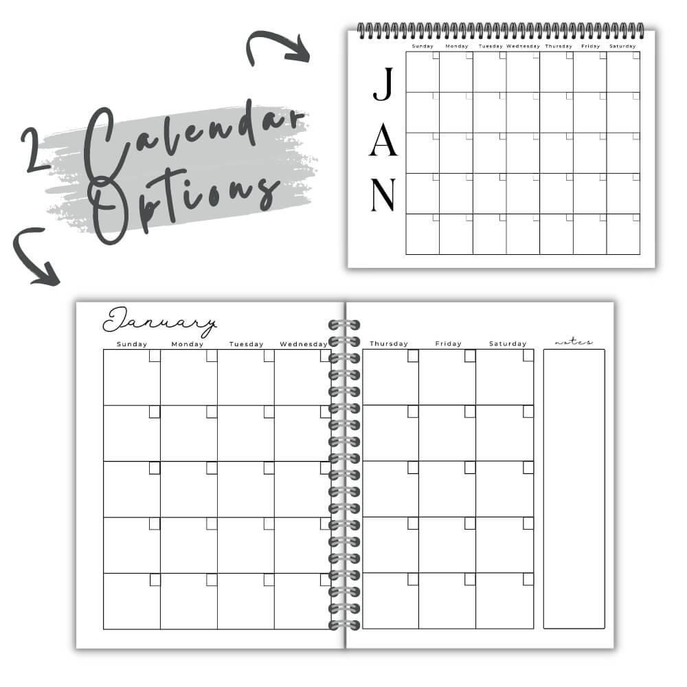 PLR Black & White Business Planner for Content Creators