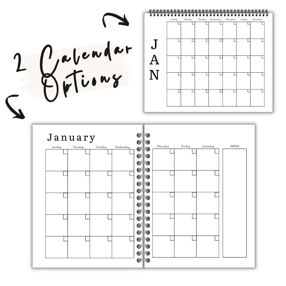 PLR Black & White Reading Planner