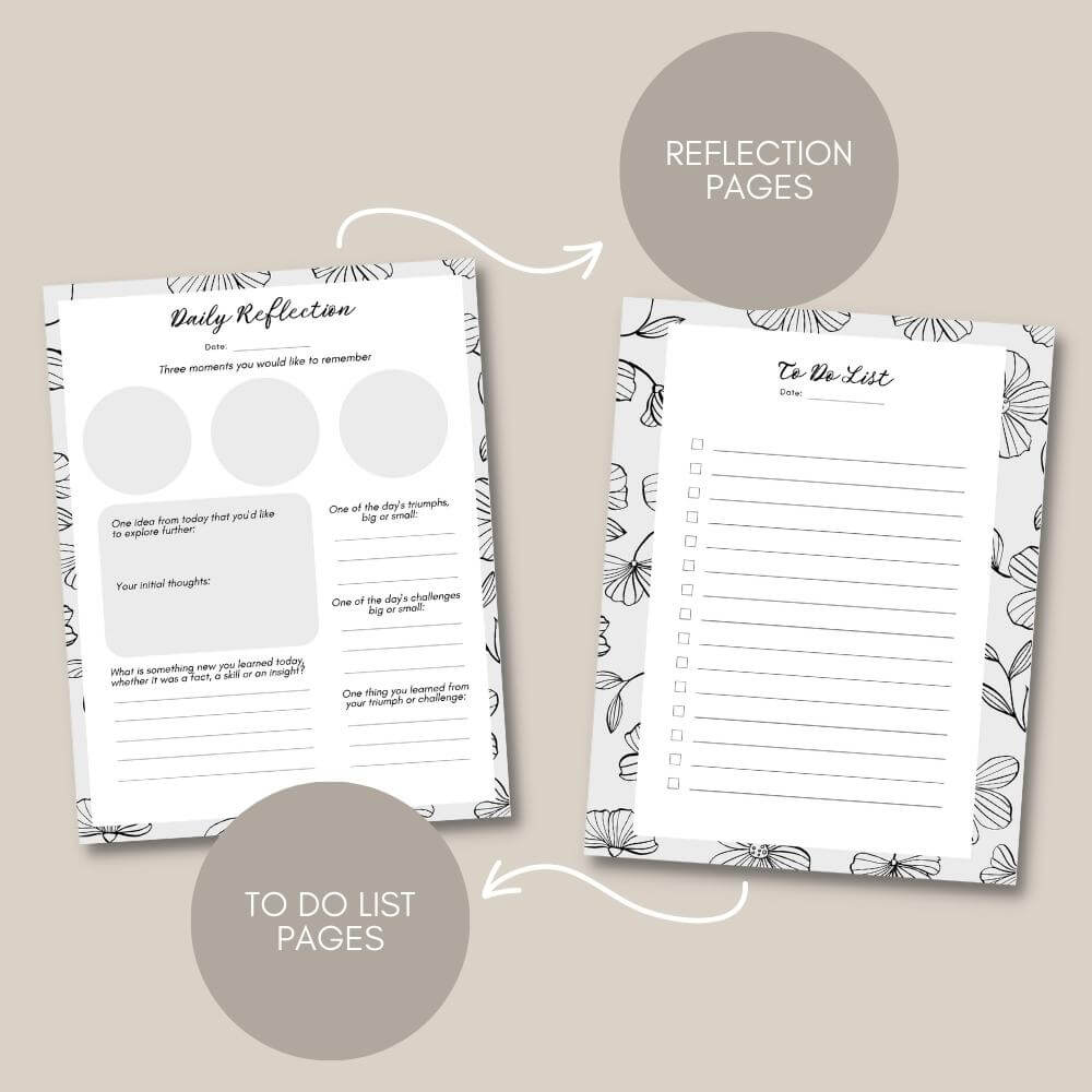 PLR Spring Journal in Black and White