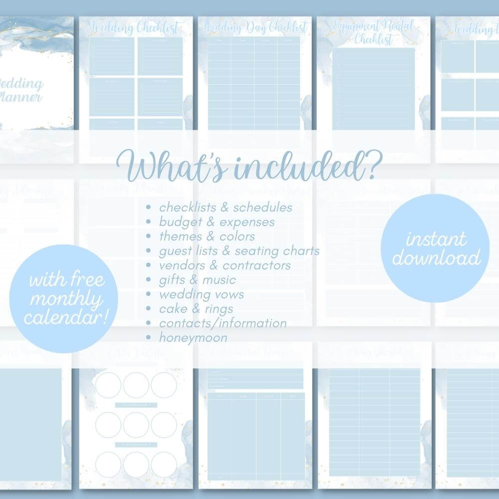 PLR Wedding Planner in Blue