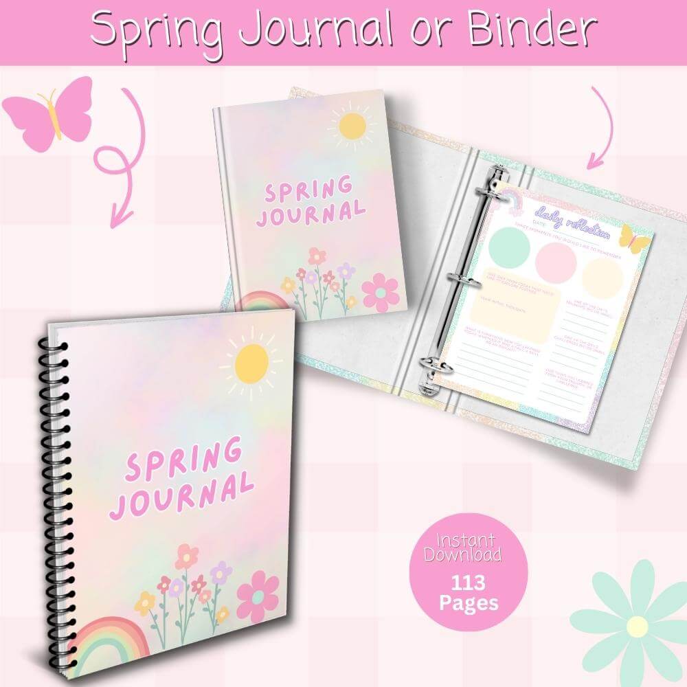 PLR Spring Journal in Cheerful Theme