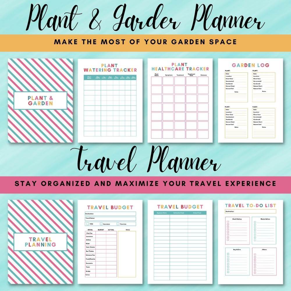 PLR Multicolor Home Management Planner or Binder