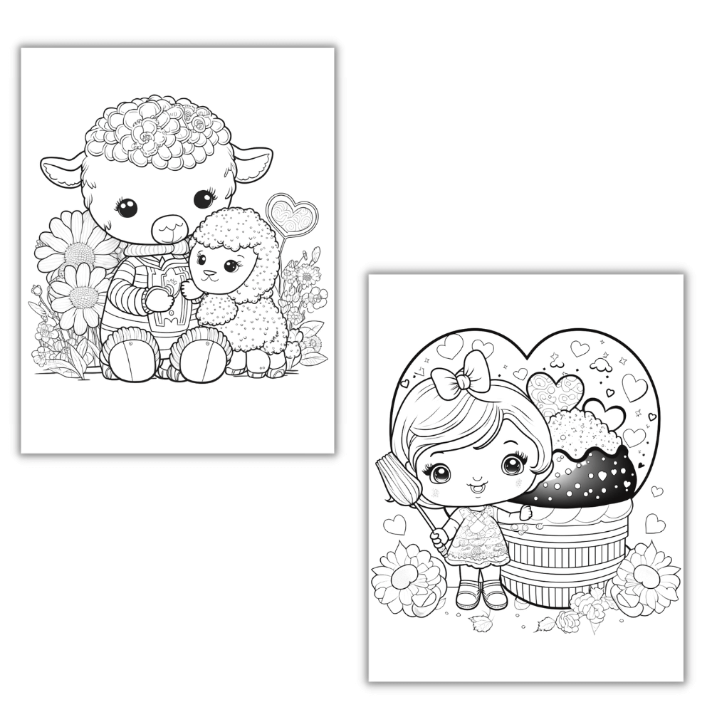 PLR Cute Valentine Coloring Pages