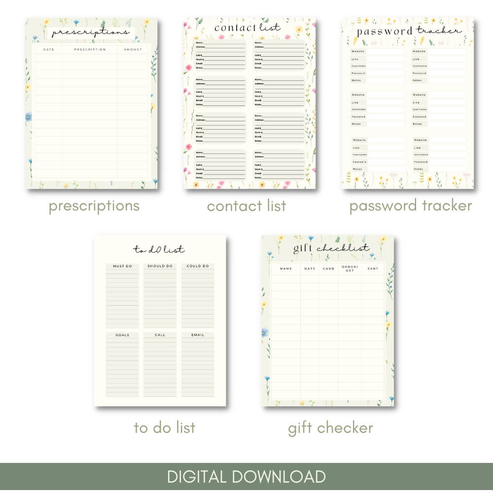 PLR Floral Business Planner for Content Creators