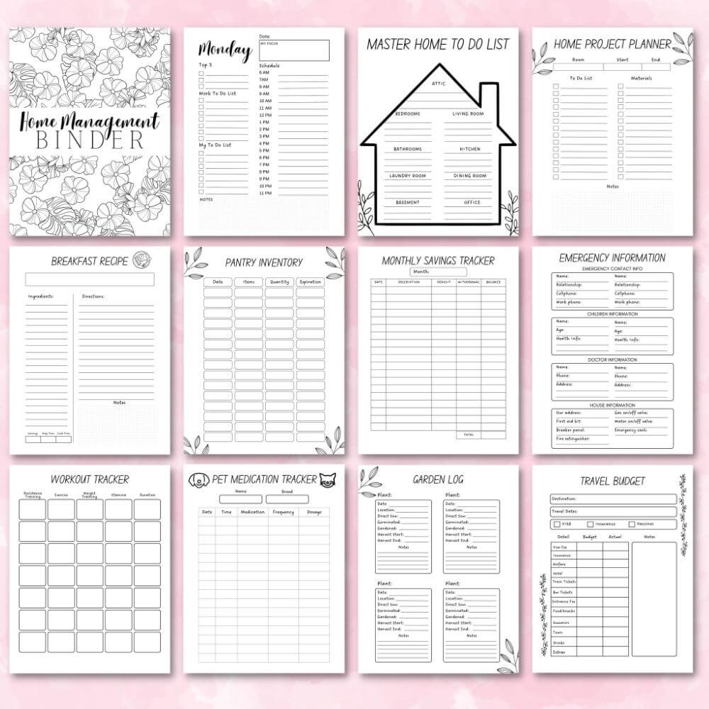 PLR Home Management Planner or Binder