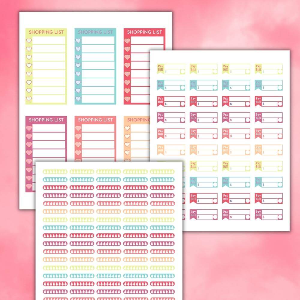 PLR Easter Planner Stickers