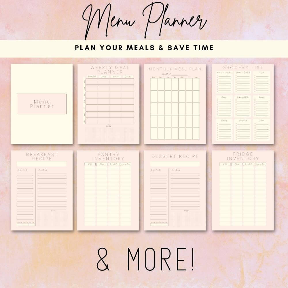 PLR Pastel Home Management Planner or Binder