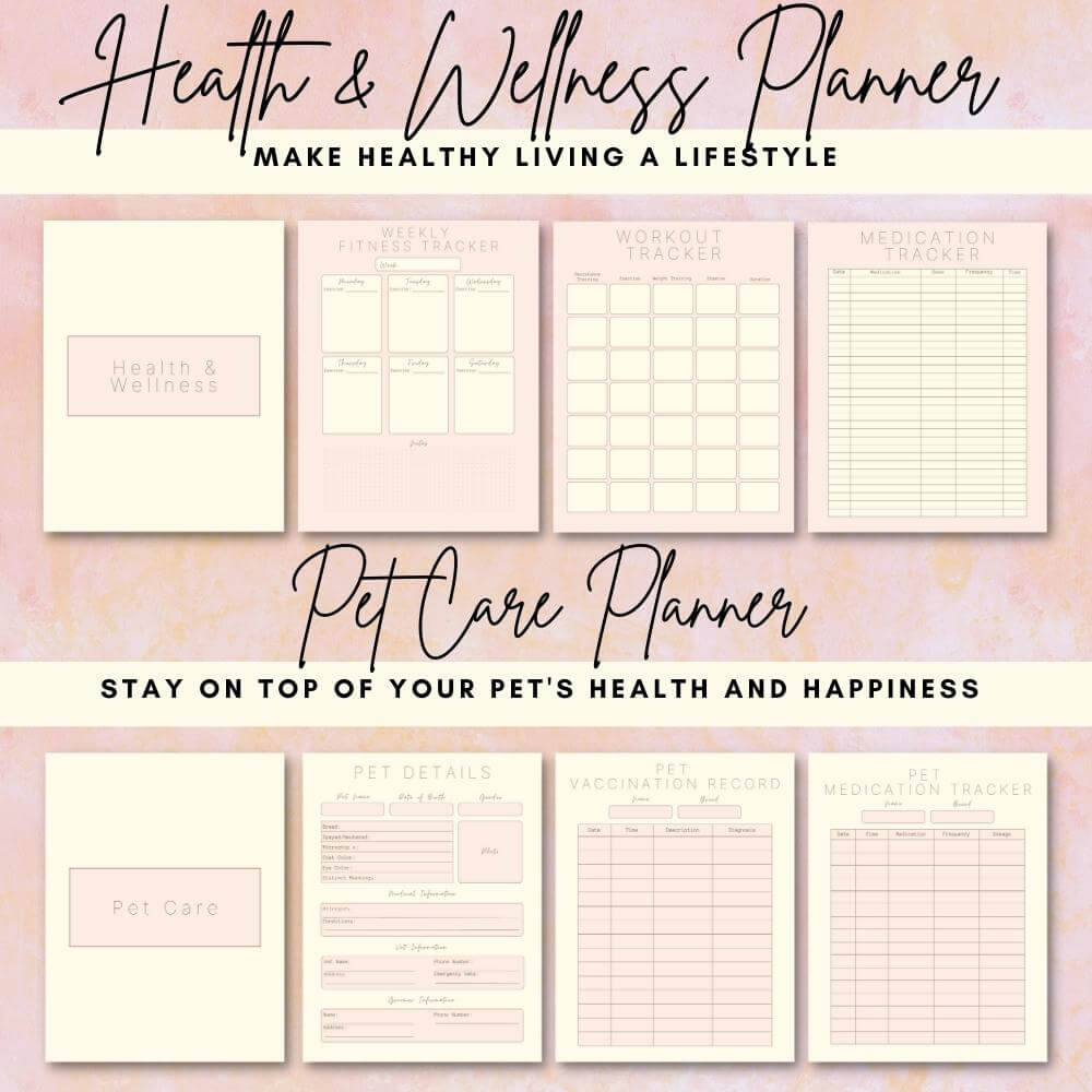 PLR Pastel Home Management Planner or Binder