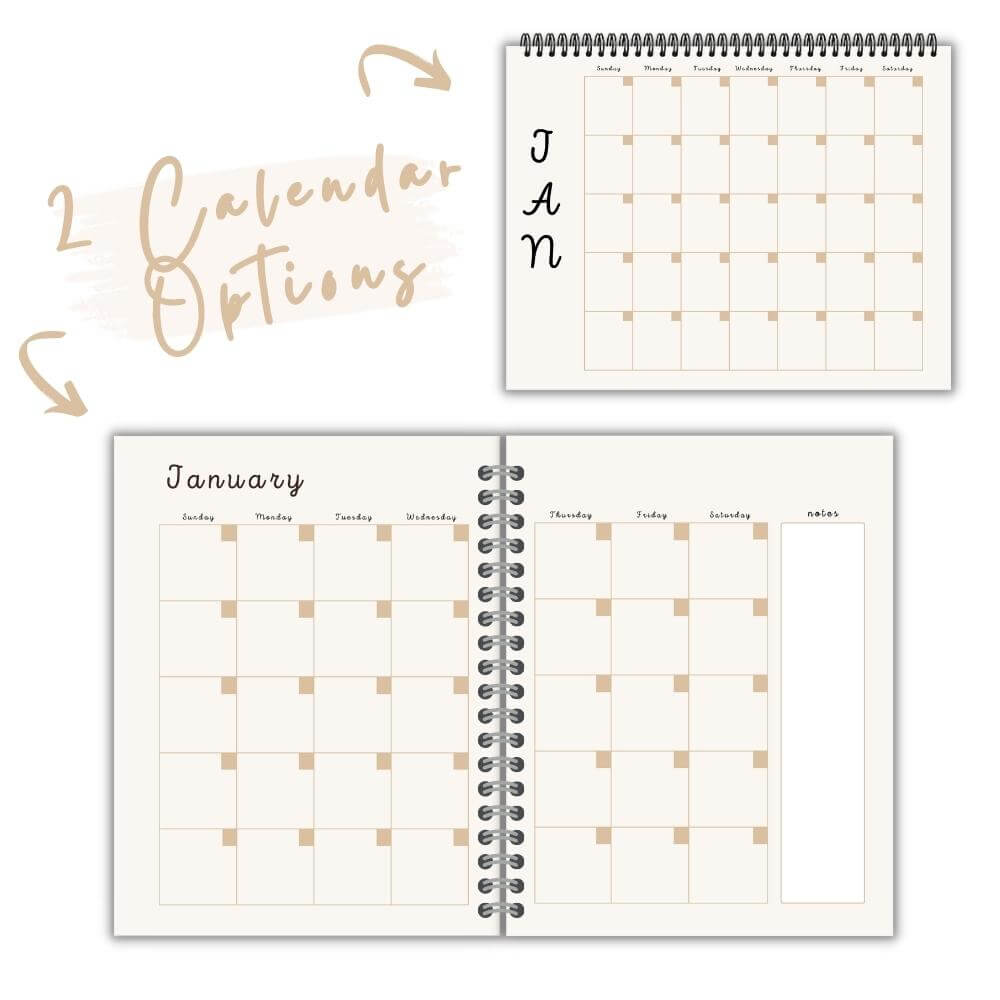 PLR Beige Reading Planner