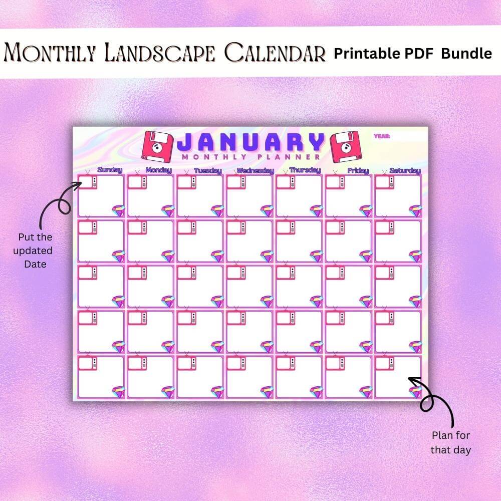 PLR Road Trip Planner in 90's Theme