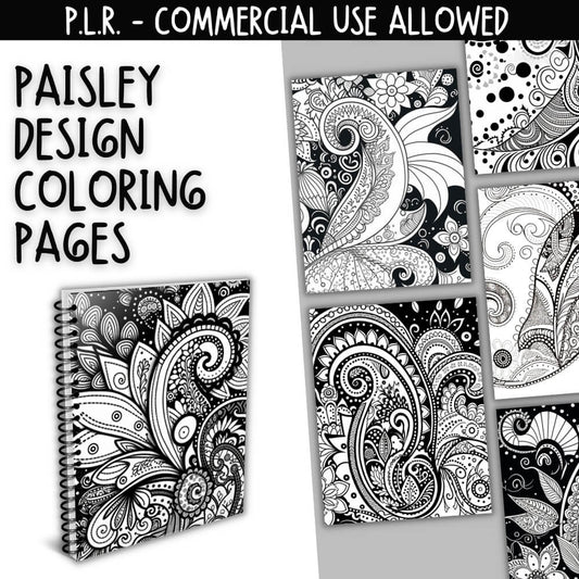PLR Paisley Coloring Pages