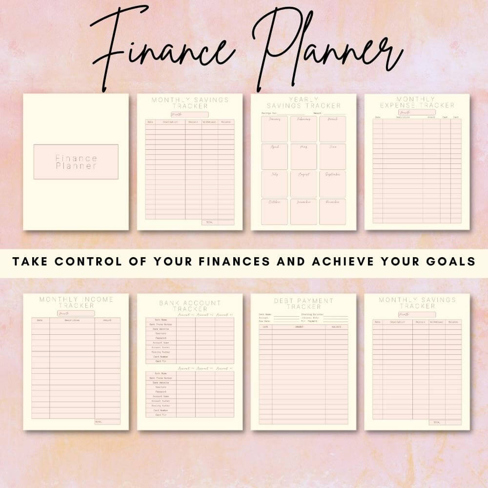 PLR Pastel Home Management Planner or Binder