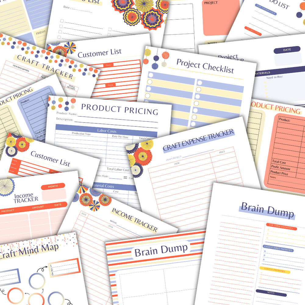 PLR Blue Craft Planner