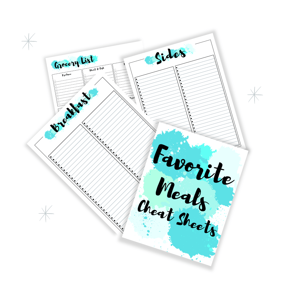 PLR Aqua Paint Splatter Kitchen Binder Set