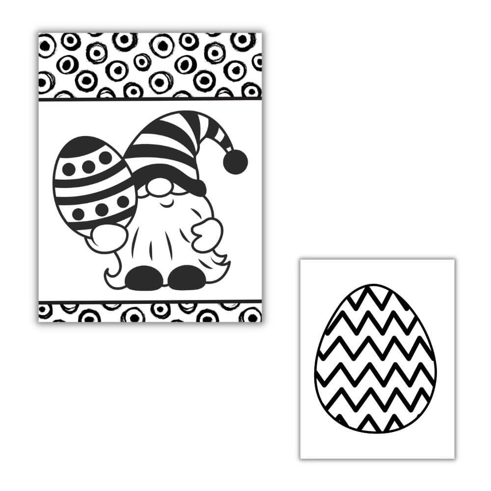 PLR Gnome Easter Coloring Pages