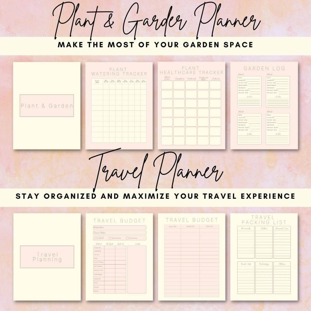 PLR Pastel Home Management Planner or Binder