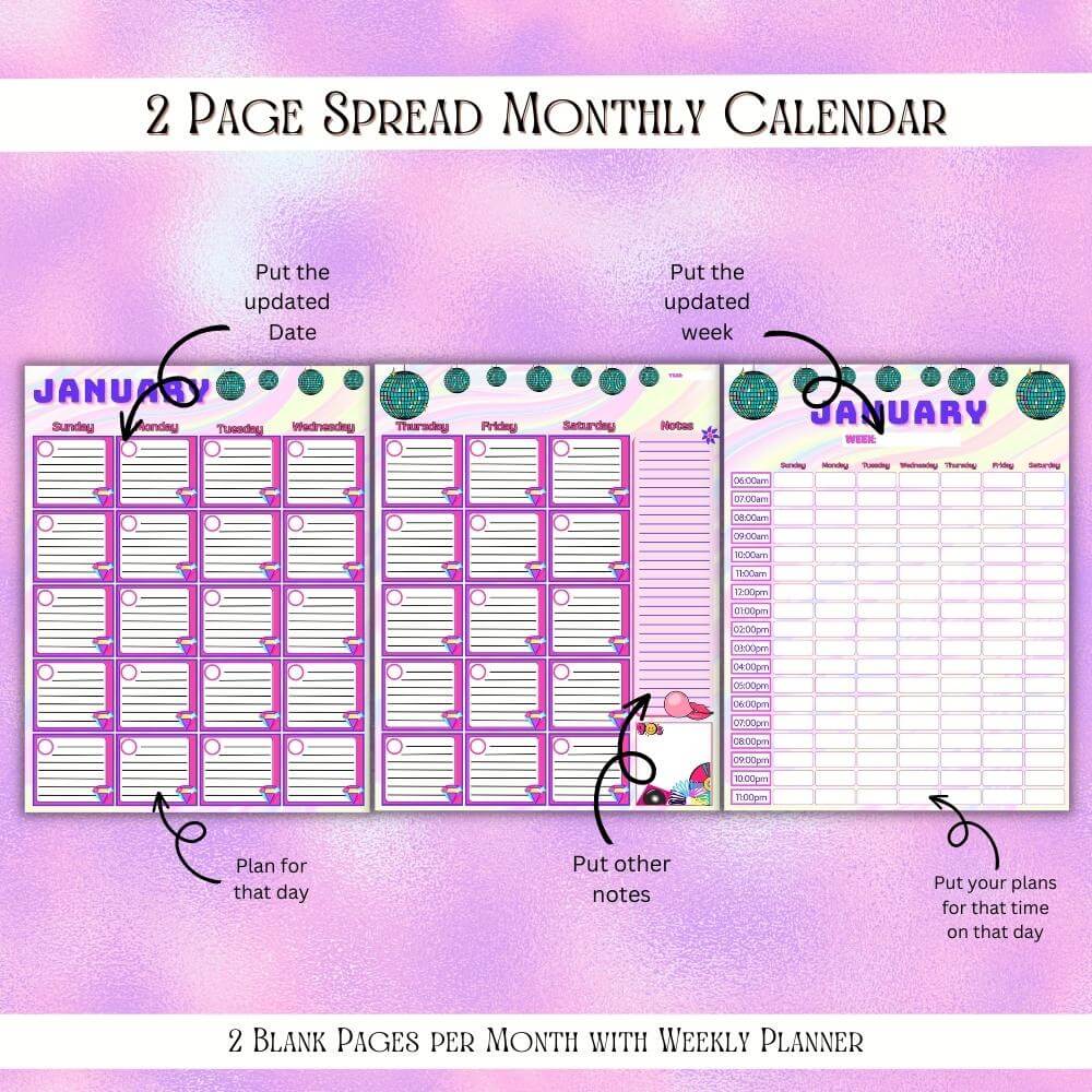 PLR Road Trip Planner in 90's Theme