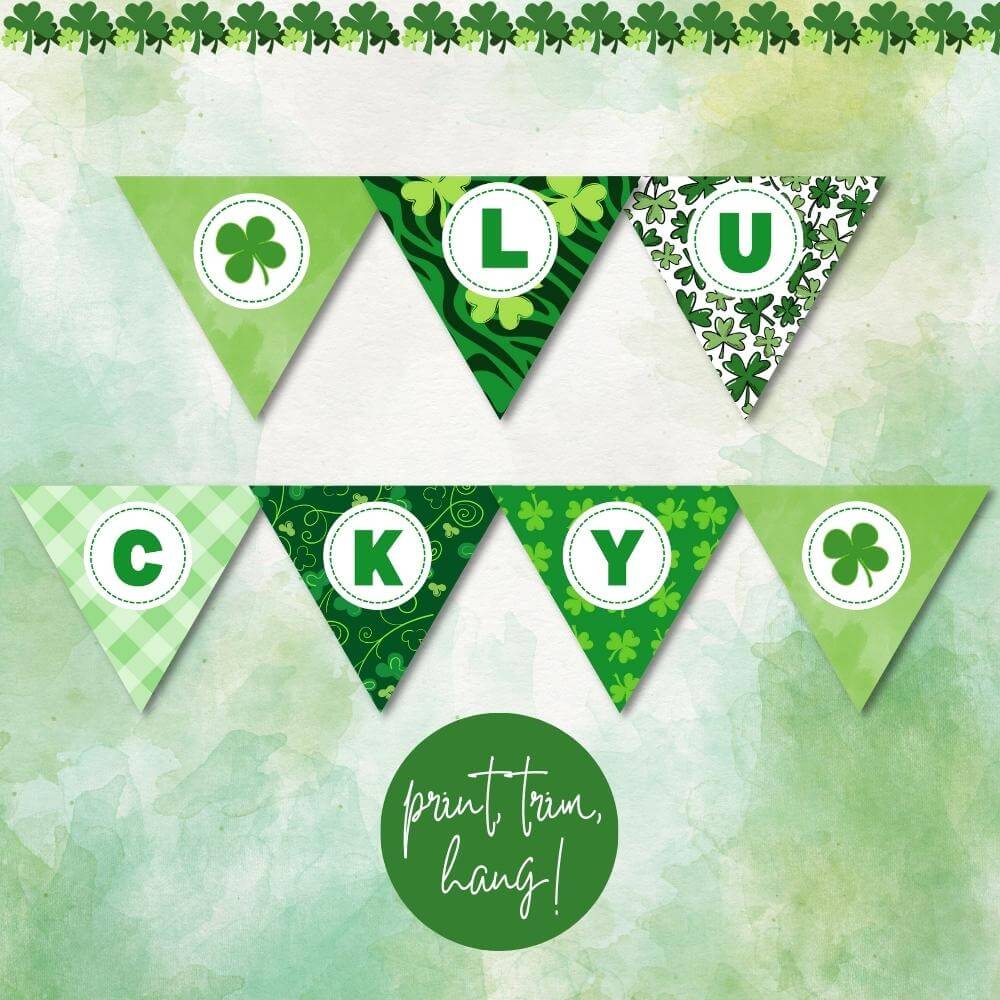 PLR LUCKY St. Patrick's Day Printable Banner