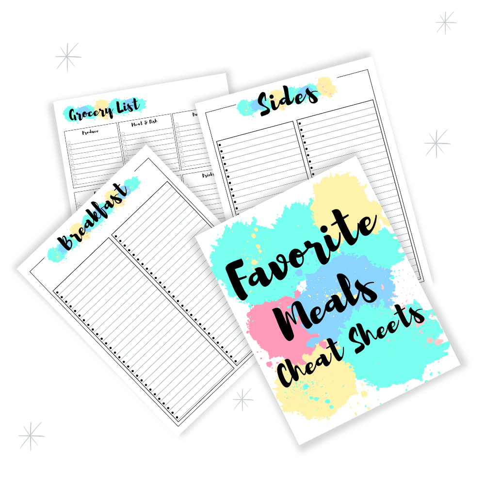 PLR Multicolor Paint Splatter Kitchen Binder Set