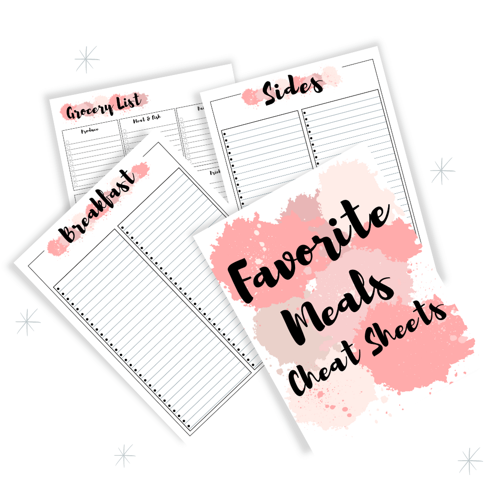 PLR Pink Paint Splatter Kitchen Binder Set