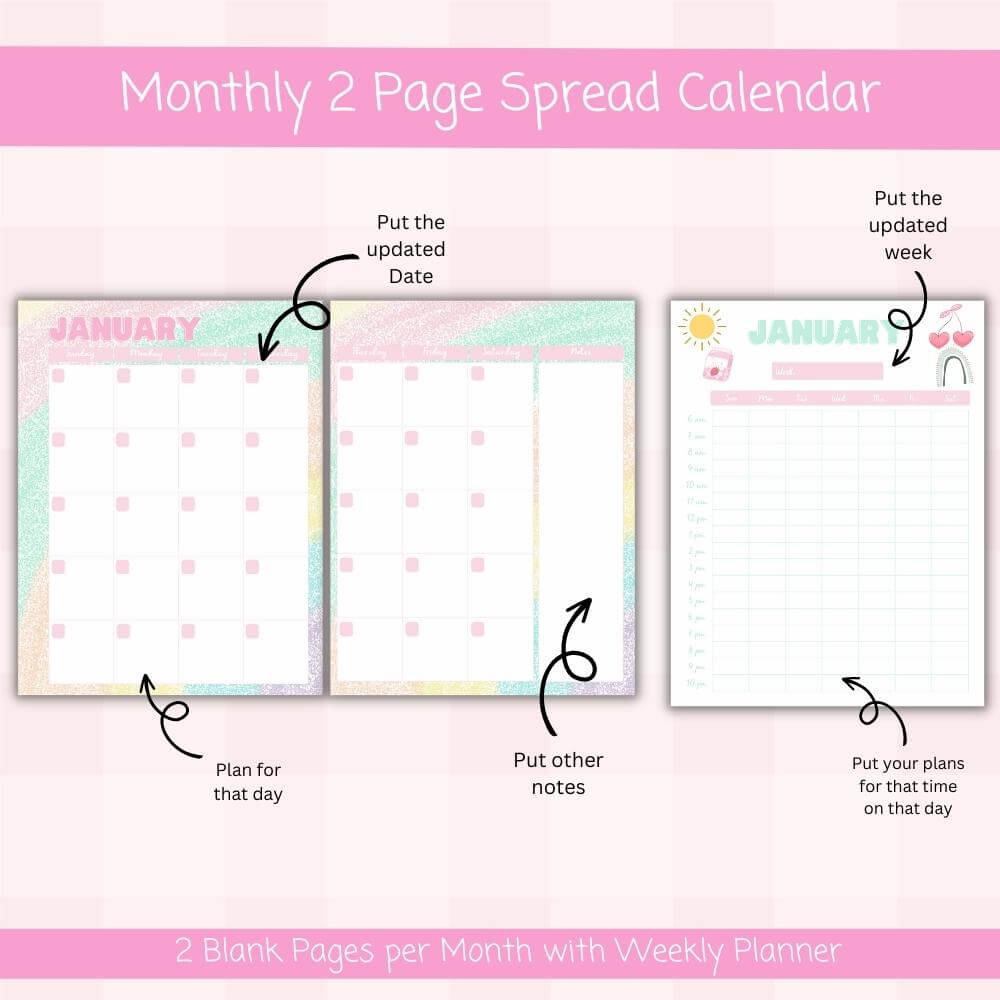 PLR Spring Journal in Cheerful Theme