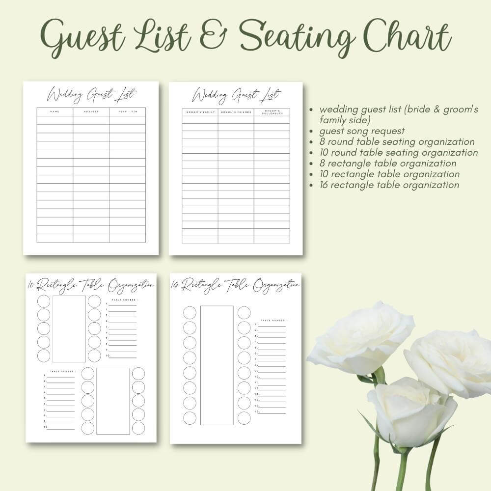 PLR Wedding Planner in Black and White