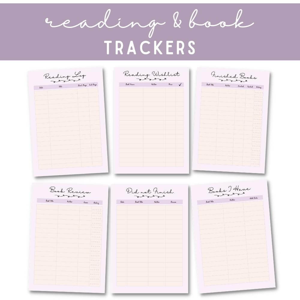 PLR Purple Reading Planner